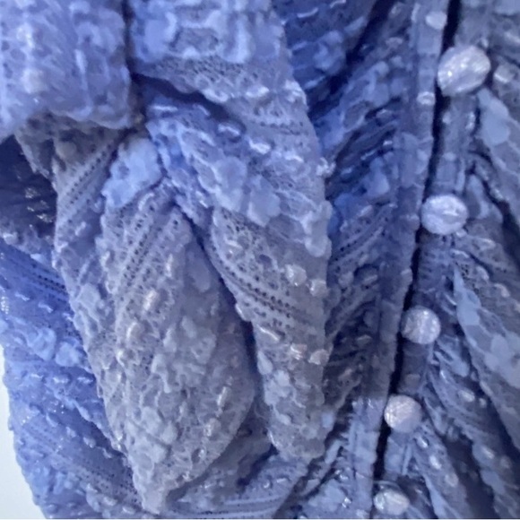 Anthropologie NWT Sheer Top Women’s L Floral Ruched Sleeves & Waist Feminine - Picture 7 of 14